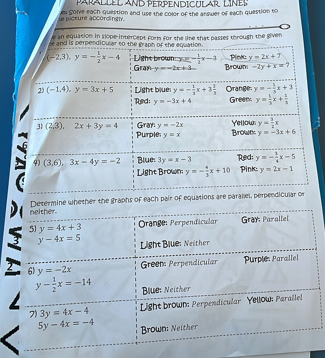 PARALLEL AND PERPENDICULAR LINES
on to