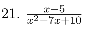  (x-5)/x^2-7x+10 