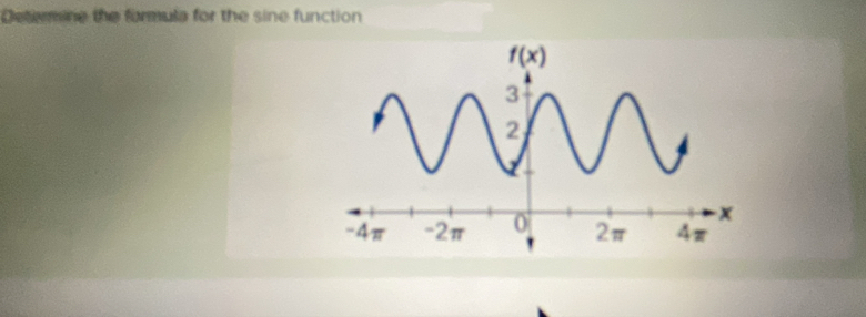 Determine the formula for the sine function