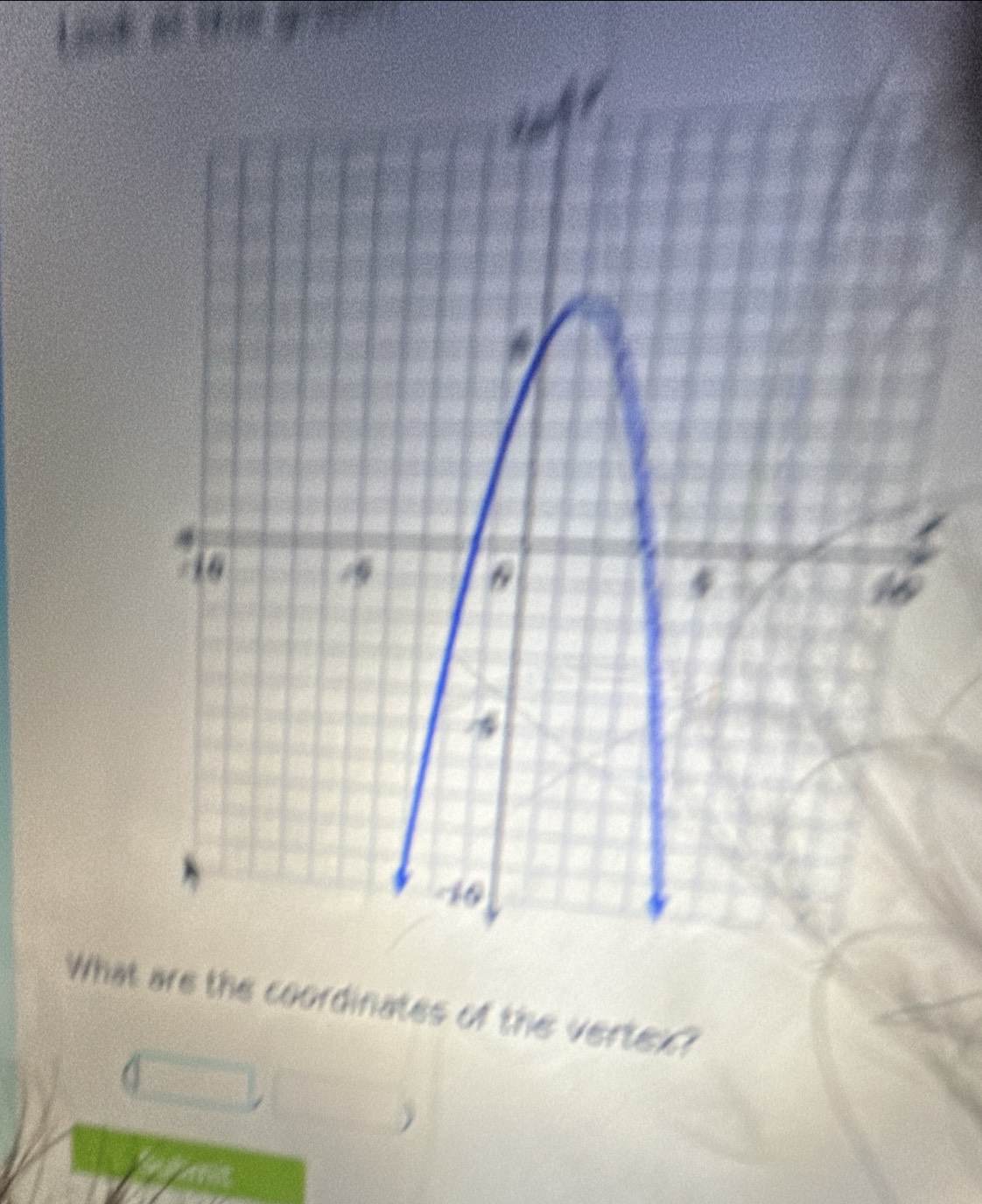 Whate coordinates of the vertex? 
)