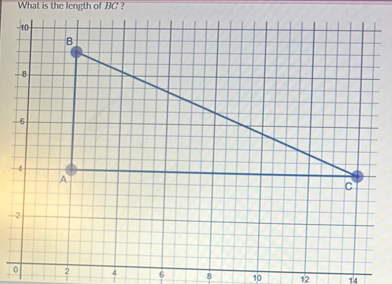 What is the length of BC ?
10
12
14