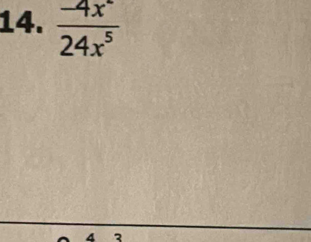  (-4x^-)/24x^5 