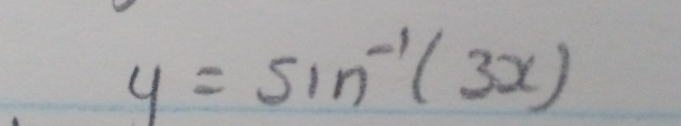 y=sin^(-1)(3x)