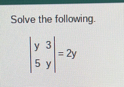 Solve the following.