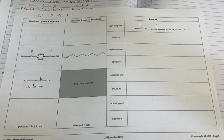Solved: 24-November-2025 Chemsheets A2 1263 Page 9 [Chemistry]