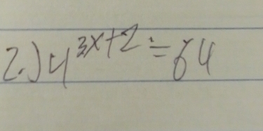 4^(3x+2)=64