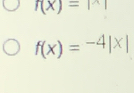 f(x)=|^x|
f(x)=-4|x|