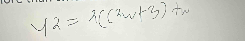 y2=3((2w+3)+w