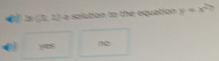 a 3x a solution to the equation y=x^2
+1