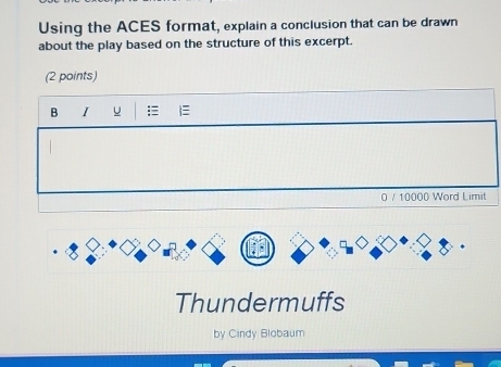 Solved: Using the ACES format, explain a conclusion that can be drawn ...