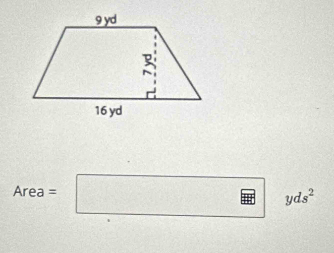 Area=□ yds^2