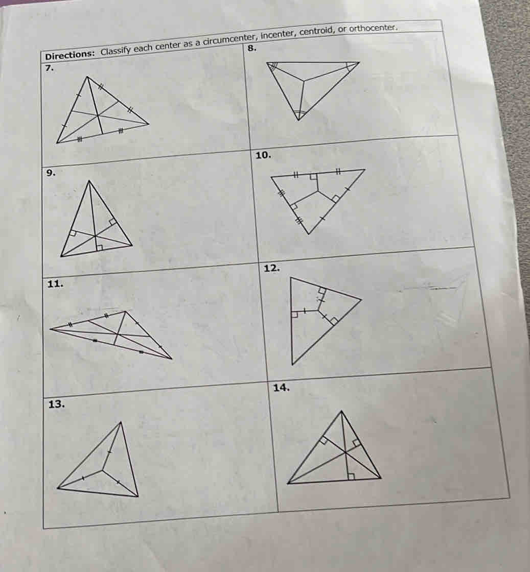 orthocenter.