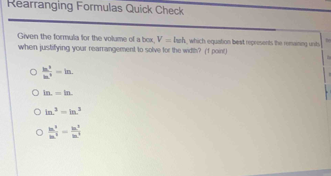 Solved: Rearranging Formulas Quick Check Given the formula for the ...