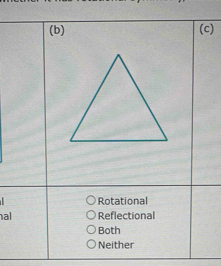 Rotational
al Reflectional
Both
Neither