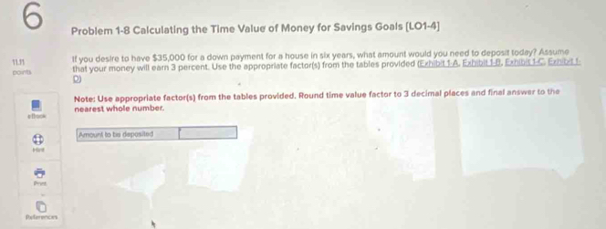 Solved: Problem 1-8 Calculating the Time Value of Money for Savings ...