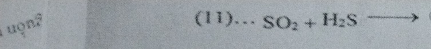 uọn3 
(11)… SO_2+H_2S  □ /□  