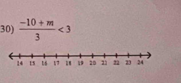  (-10+m)/3 <3</tex>