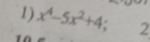 x^4-5x^2+4 2