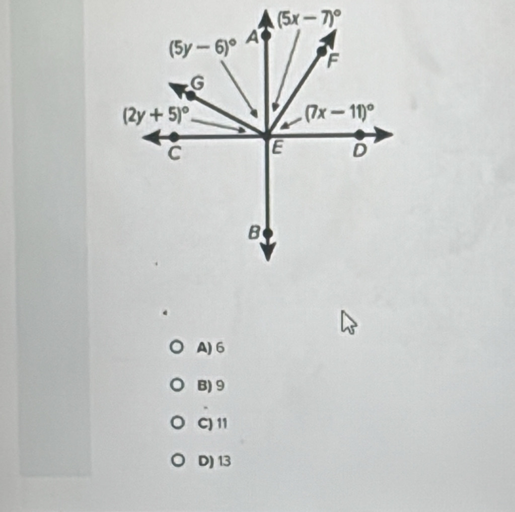 A) 6
B) 9
C) 11
D) 13