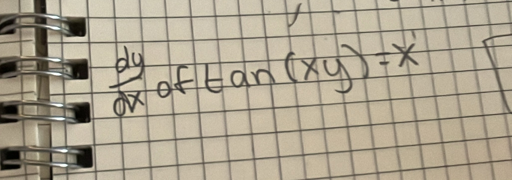  dy/dx oftan (xy)=x^1