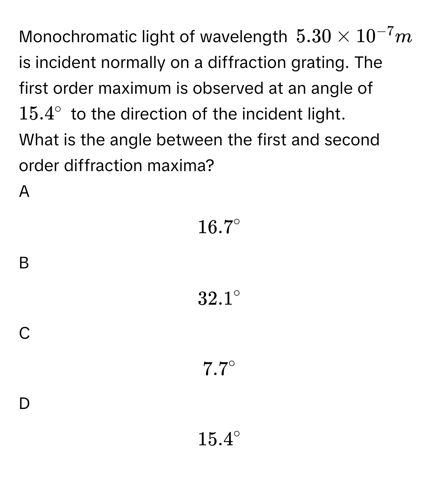 Solved: Monochromatic light of wavelength $$5.30 * 10^(-7)m$$ is ...