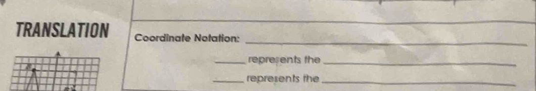 TRANSLATION Coordinate Notation:_ 
_represents the_ 
_represents the_