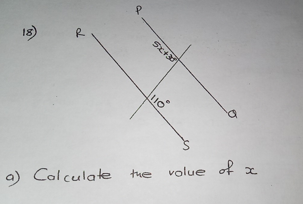 (8) 
() Colculate the volue of x