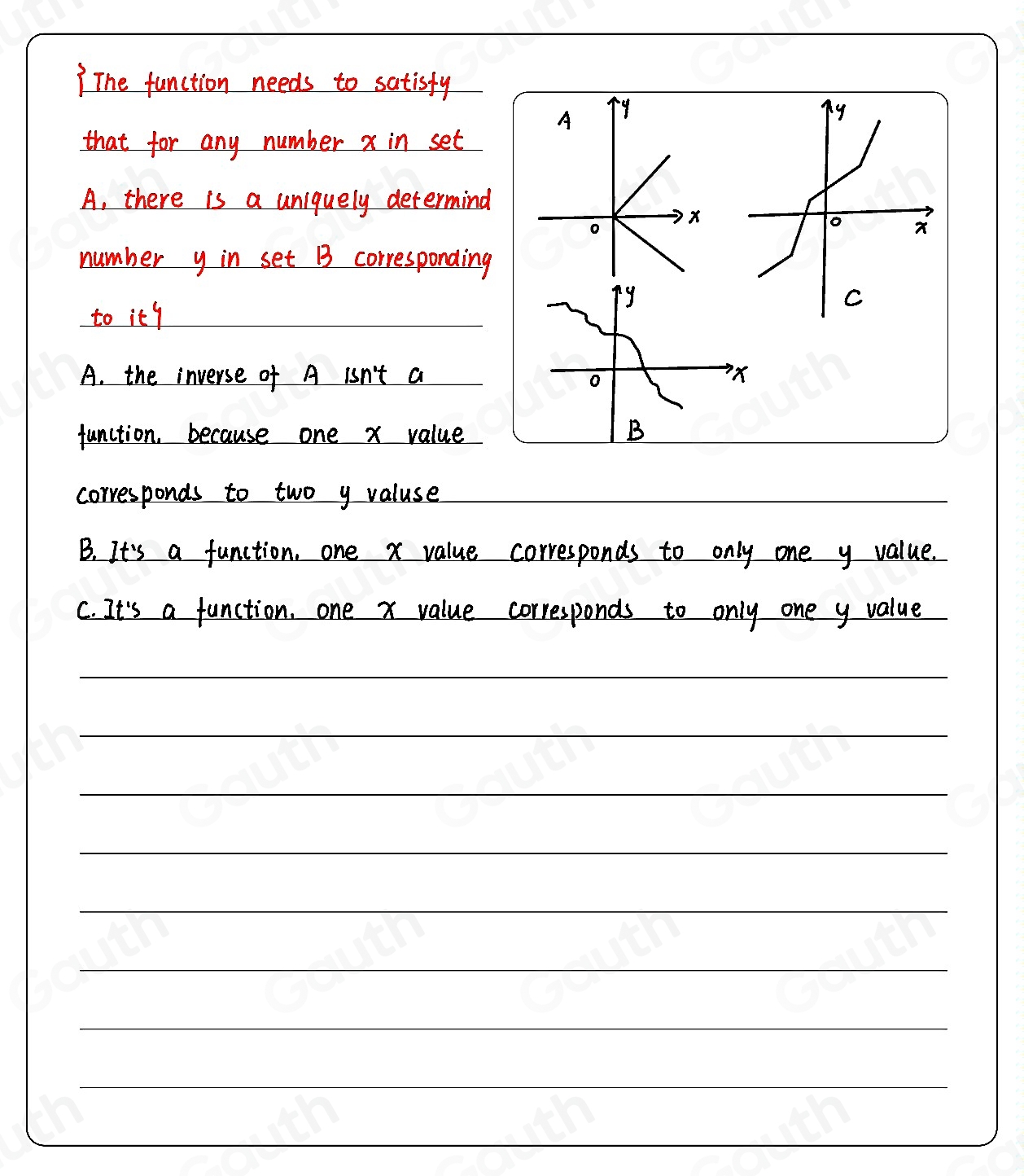 Solved: Graphs of 3 functions are shown below. In two or more sentences ...