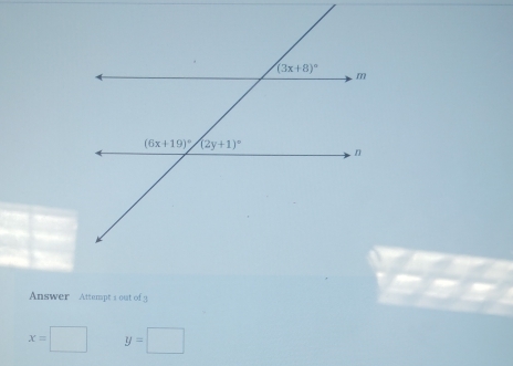 Answer Attempt a out o
x=□ y=□