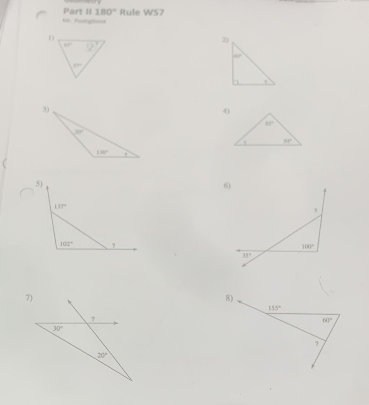 Part II 180° Rule W57
the Frglsms
1)
4)
5)
137°
102° ?