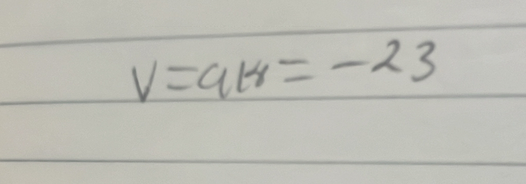 V=9ts=-23