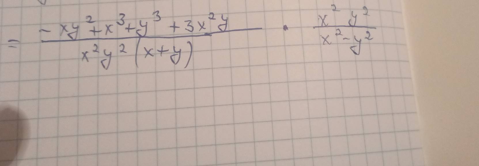 = (-xy^2+x^3+y^3+3x^2y)/x^2y^2(x+y) ·  x^2y^2/x^2-y^2 