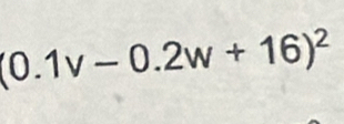 (0.1v-0.2w+16)^2