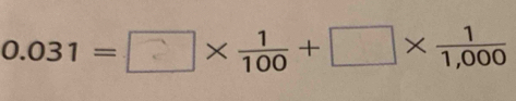 0.031= □ × 760 + □ × 1,600