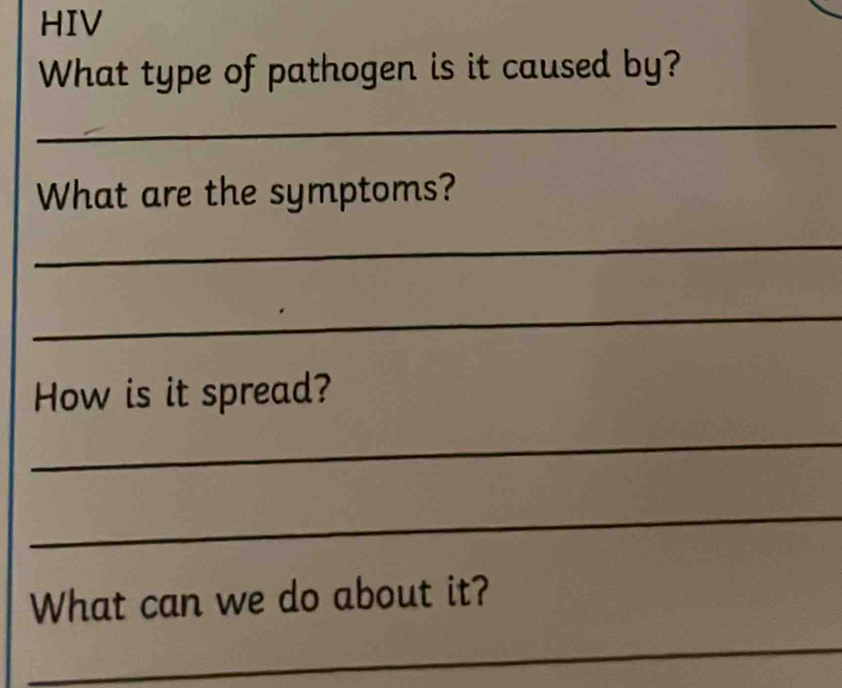 HIV 
used by? 
_