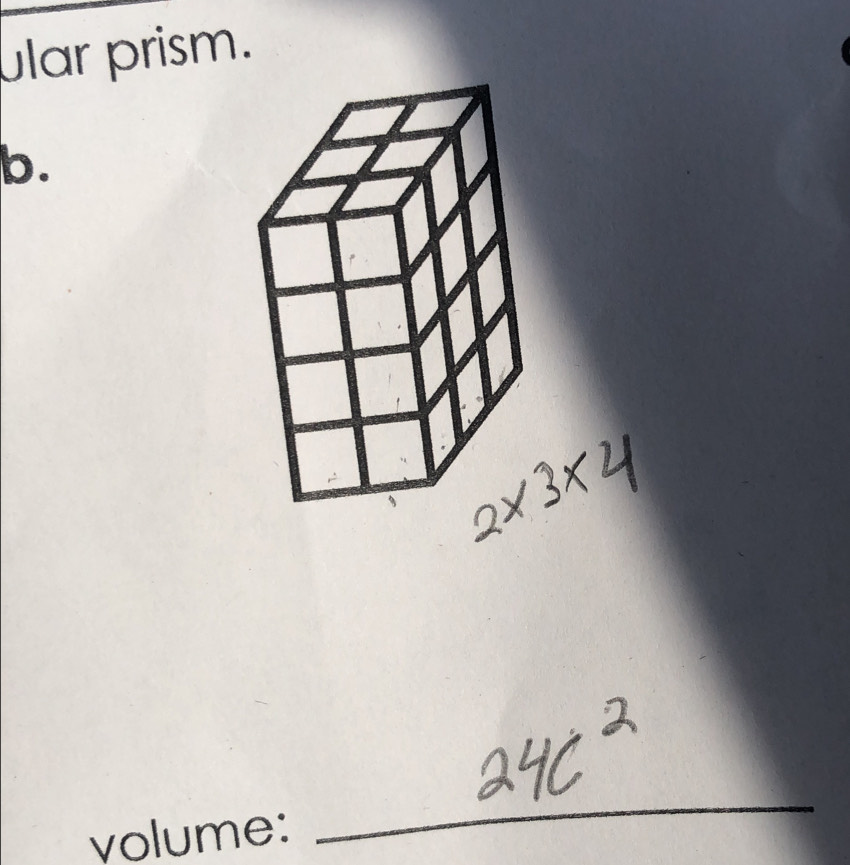 ular prism. 
b. 
volume: 
_