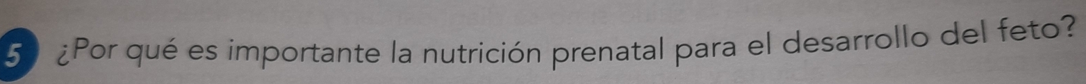 59 ¿Por qué es importante la nutrición prenatal para el desarrollo del feto?