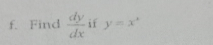 Find  dy/dx  if y=x^k