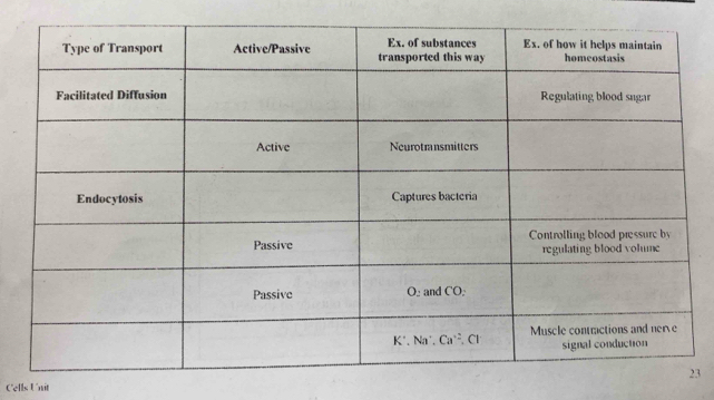 Cells Unit