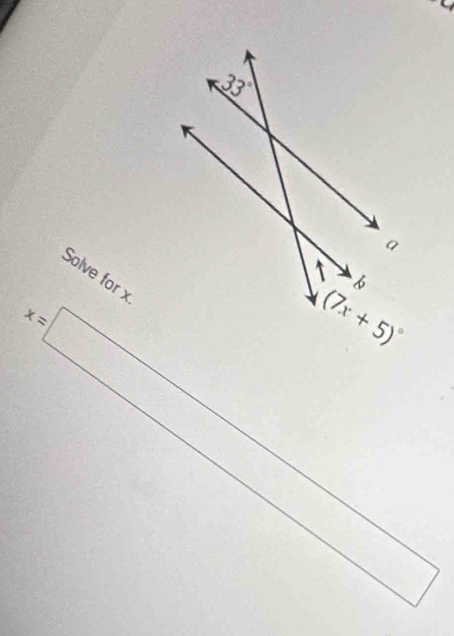 Solve for x
x=□