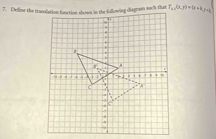 T_k1(x,y)=(x+h,y+k)