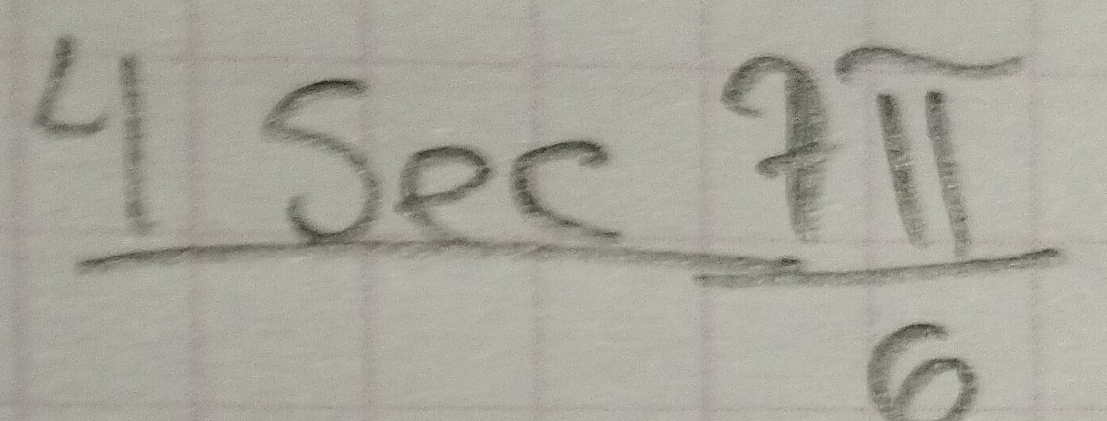 Resuelto:Ses 7π /6