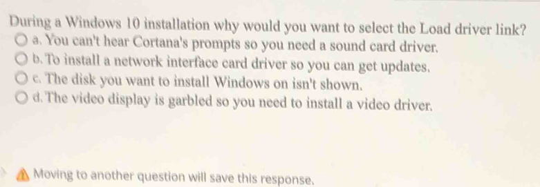 Solved: During a Windows 10 installation why would you want to select ...