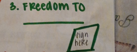 FReedom TO
PB
sign 
hikt