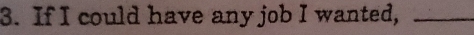 If I could have any job I wanted,_