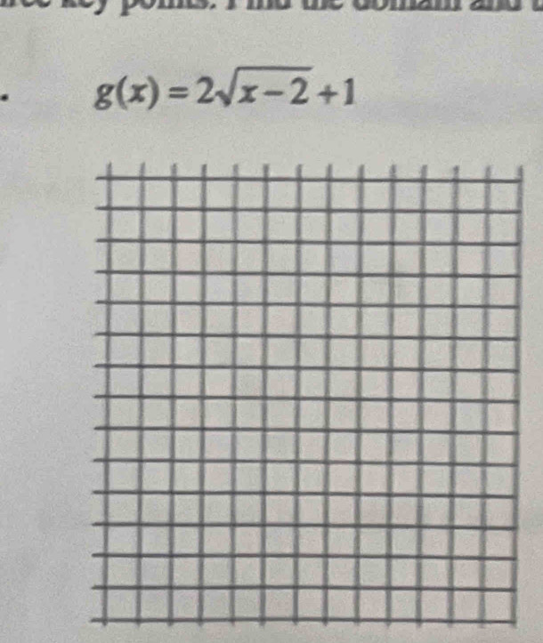 g(x)=2sqrt(x-2)+1