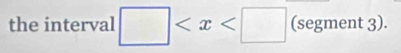 the interval □ (segment 3).