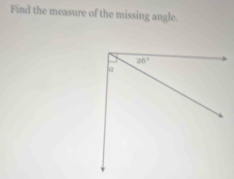 Find the measure of the missing angle.