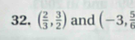 ( 2/3 , 3/2 ) and (-3, 5/6 