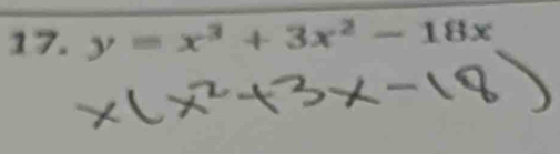 y=x^3+3x^2-18x